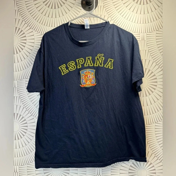 Espana Men’s Logo Tshirt Short Sleeve Navy Blue Size - Picture 1 of 5